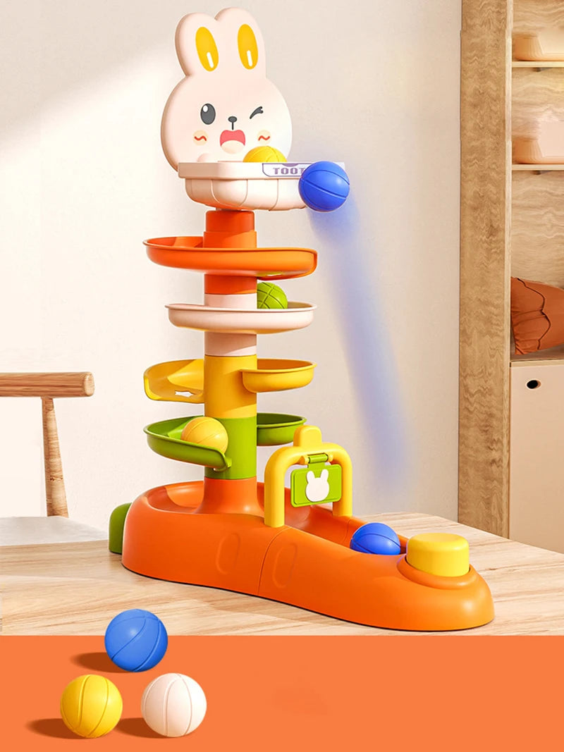 Race Track Car Ramp Toy for Kids Ages 14+, Educational Gliding Track Car Park Game