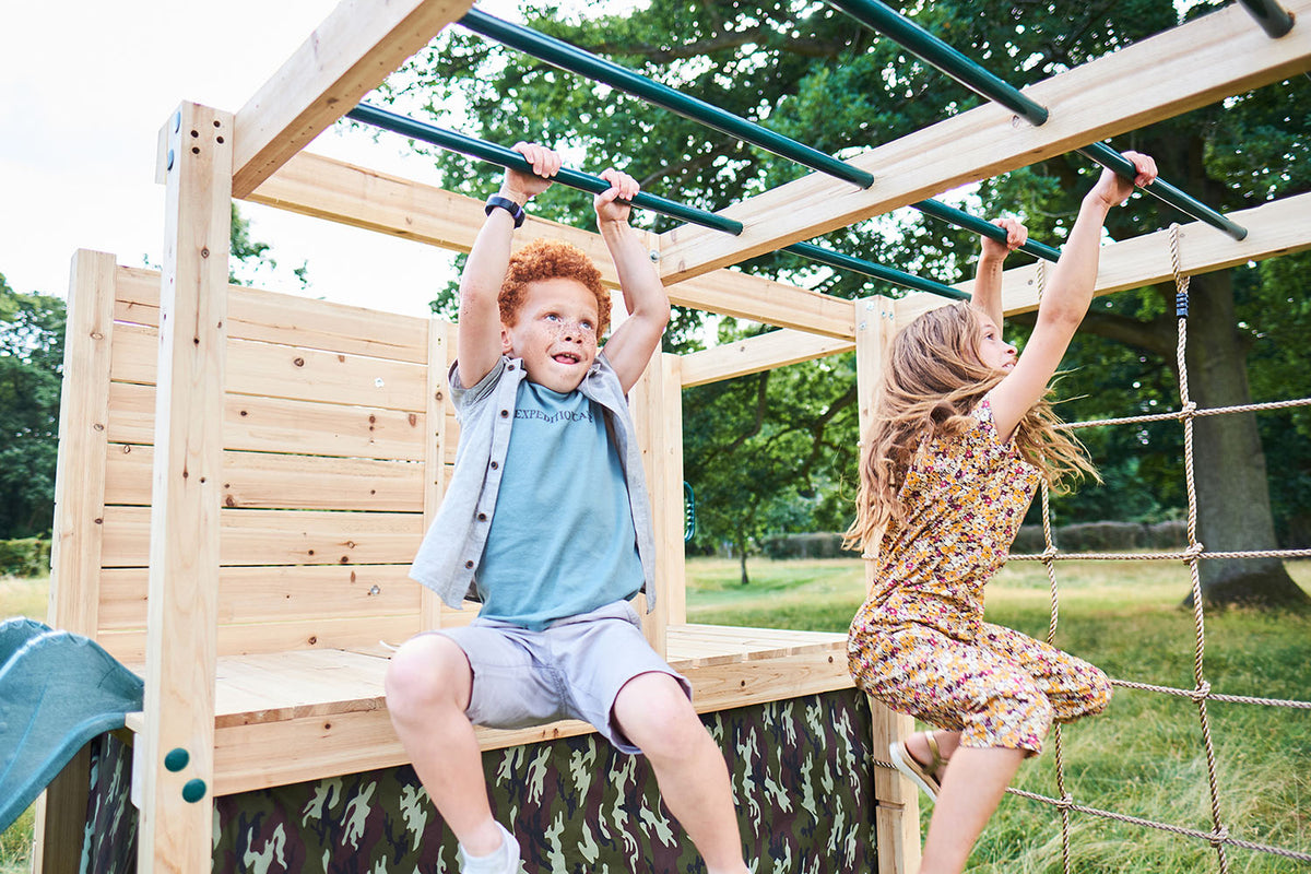 Plum Climbing Cube Wooden Play Centre with Swing Arm