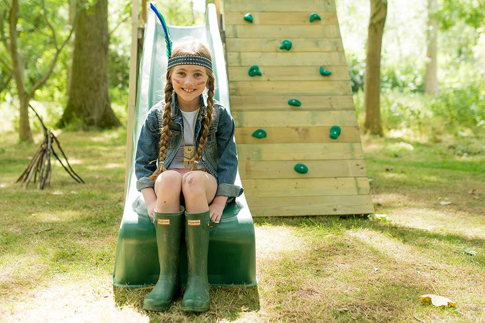 Plum Climbing Pyramid Wooden Play Centre with Swings