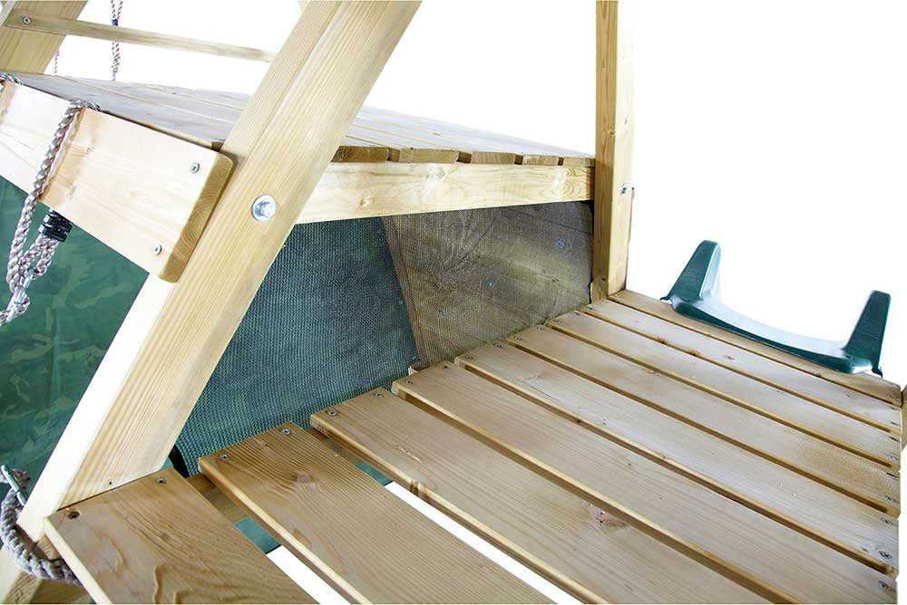 Plum Climbing Pyramid Wooden Play Centre with Swings