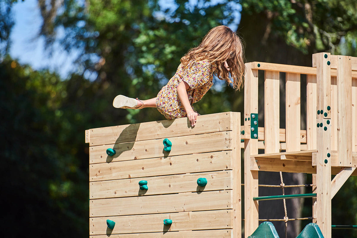 Plum Climbing Cube XL Wooden Play Centre with Swing Arm