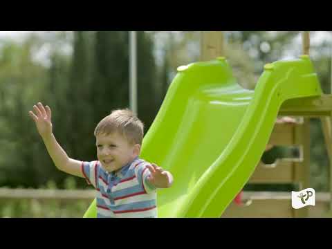 tp Castlewood Ludlow Wooden Climbing Frame with Single Swing Arm and Slide