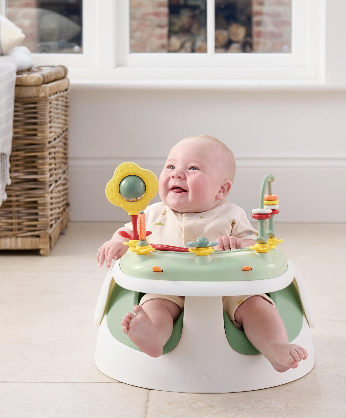 Snug Floor Seat with Activity Tray - Eucalyptus