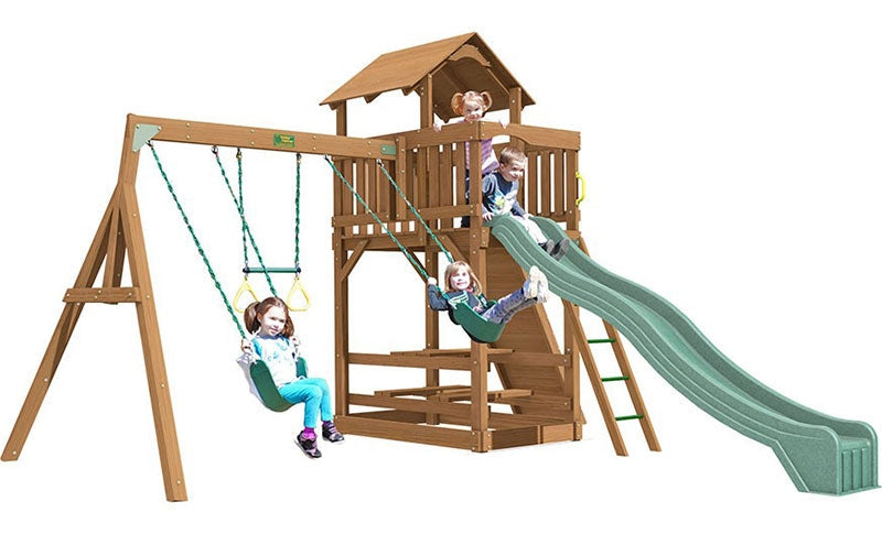 Playtime Spring Hill Wooden Climbing Frame