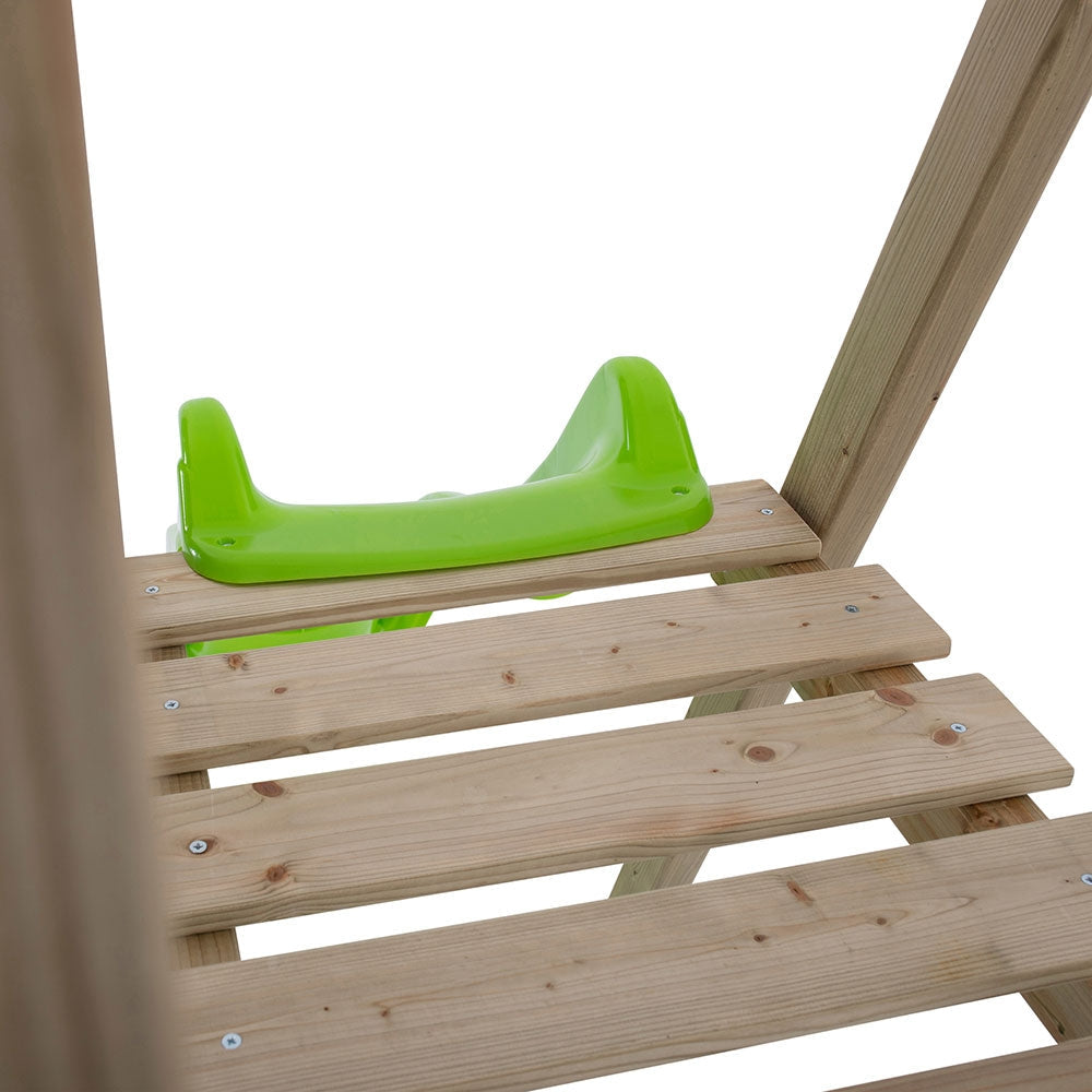 Forest Multiplay Single Wooden Swing Set and Slide