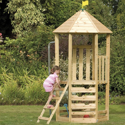 tp Castlewood Tower Wooden Climbing Frame