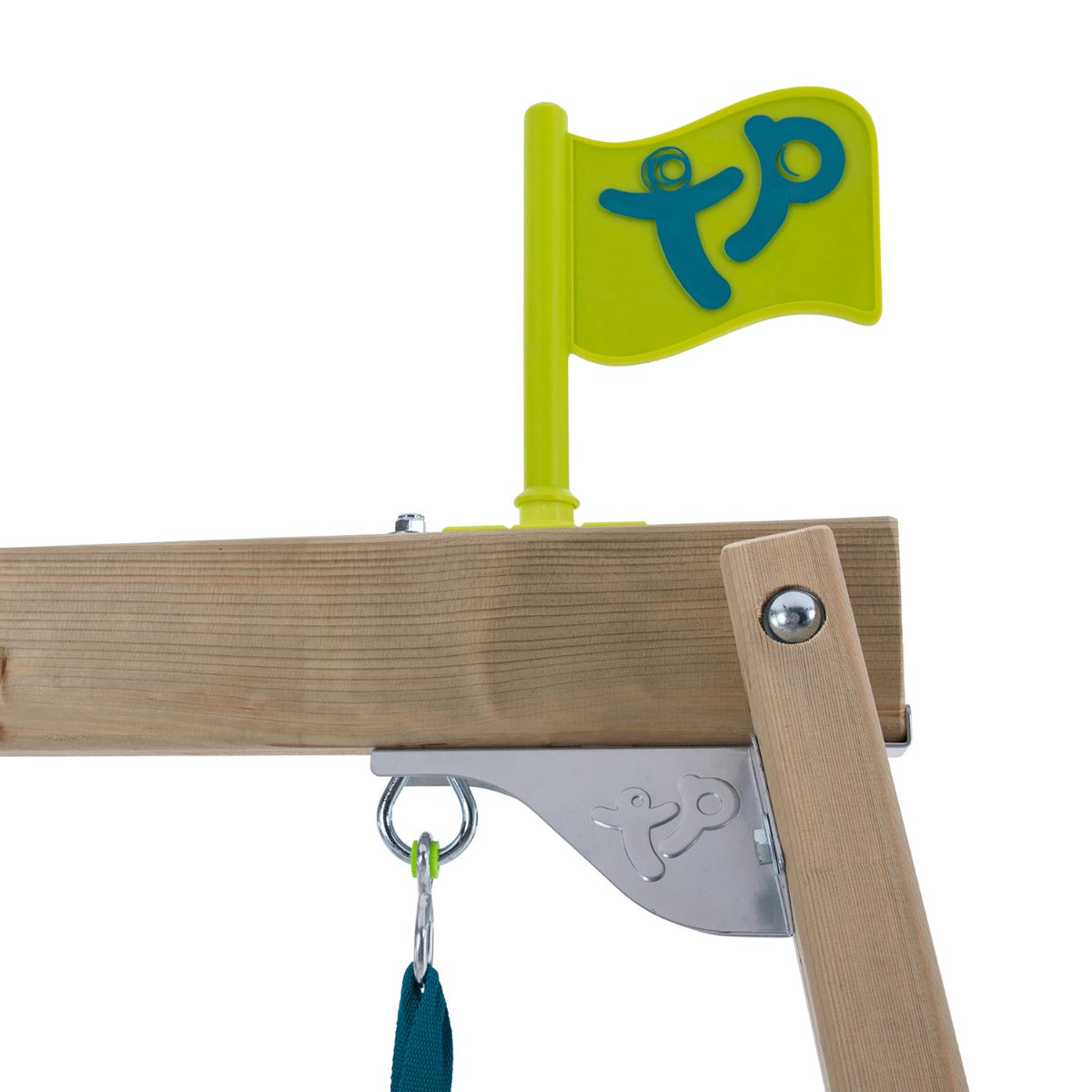 tp Castlewood Ludlow Wooden Climbing Frame with Single Swing Arm and Slide
